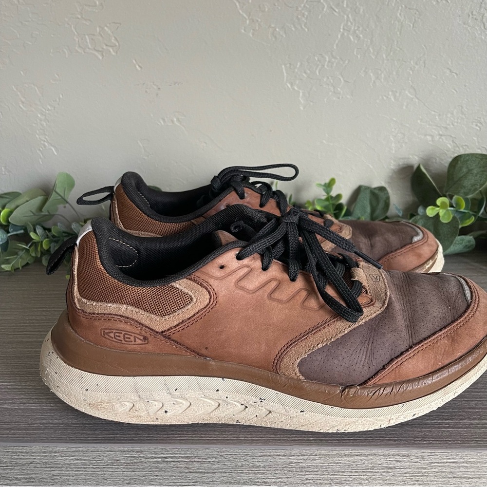 KEEN Men's WK400 Performance Breathable Leather Walking Shoes US 9 Brown Casual